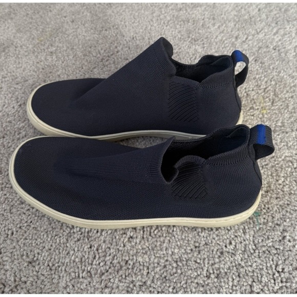 Rothys The Chelsea Boot Womens 10 High Top Knit SneakerPull On Shoes Black - Picture 1 of 4